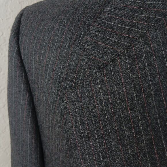 Bradmore Woolf Brothers Suit 40 Gray Pinstripes 2 Button, Trousers W36 - Picture 3 of 14
